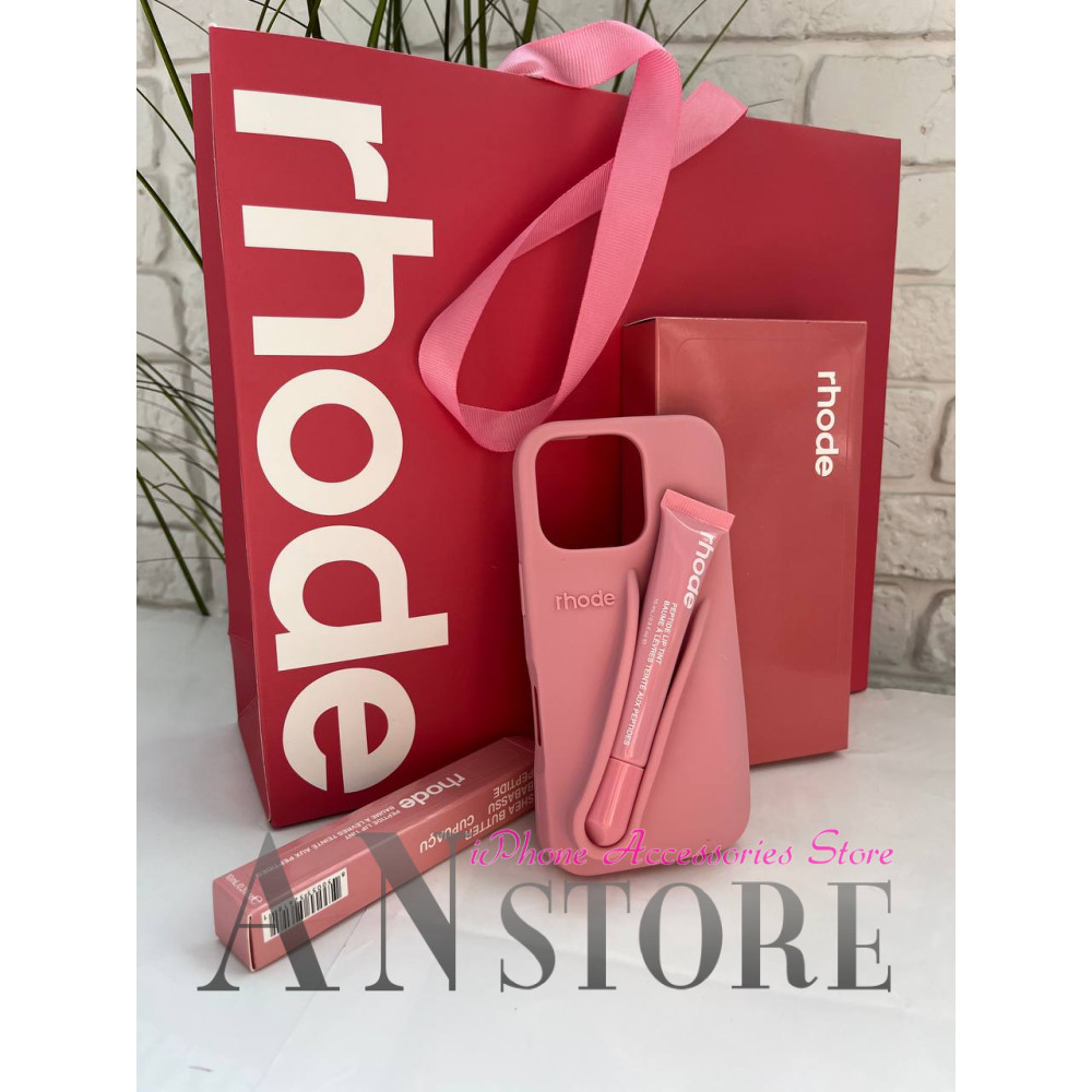  Чохол rhode на iPhone 12 pro рожевий ribbon в оригінальній коробці без блиска для губ